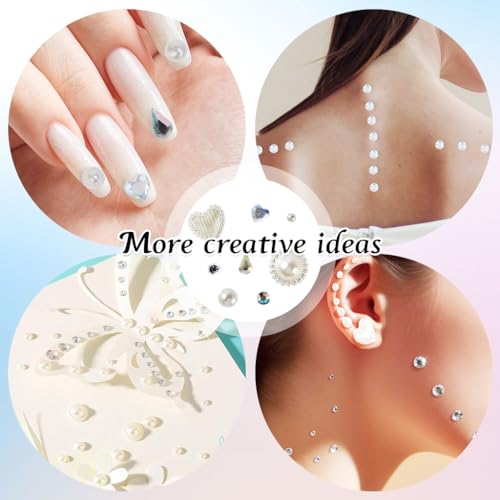 MAYCREATE® Face Gems Rhinestones for Makeup 2026PCS Self Adhesive Stickers Jewels Kit Pearls Raindrop Heart Crystal Stone DIY Crafts Assorted Sizes Shapes MAYCREATE® Face Gems Rhinestones for Makeup 2026PCS Self Adhesive Stickers Jewels Kit Pearls Raindrop Heart Crystal Stone DIY Crafts Assorted Sizes Shapes